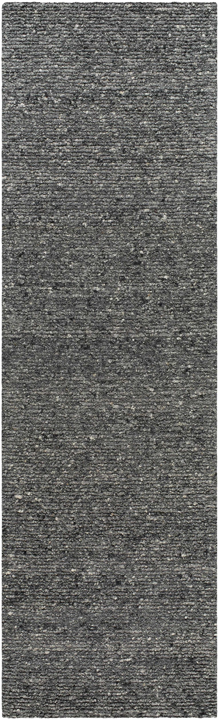 Winta Black Wool Area Rug