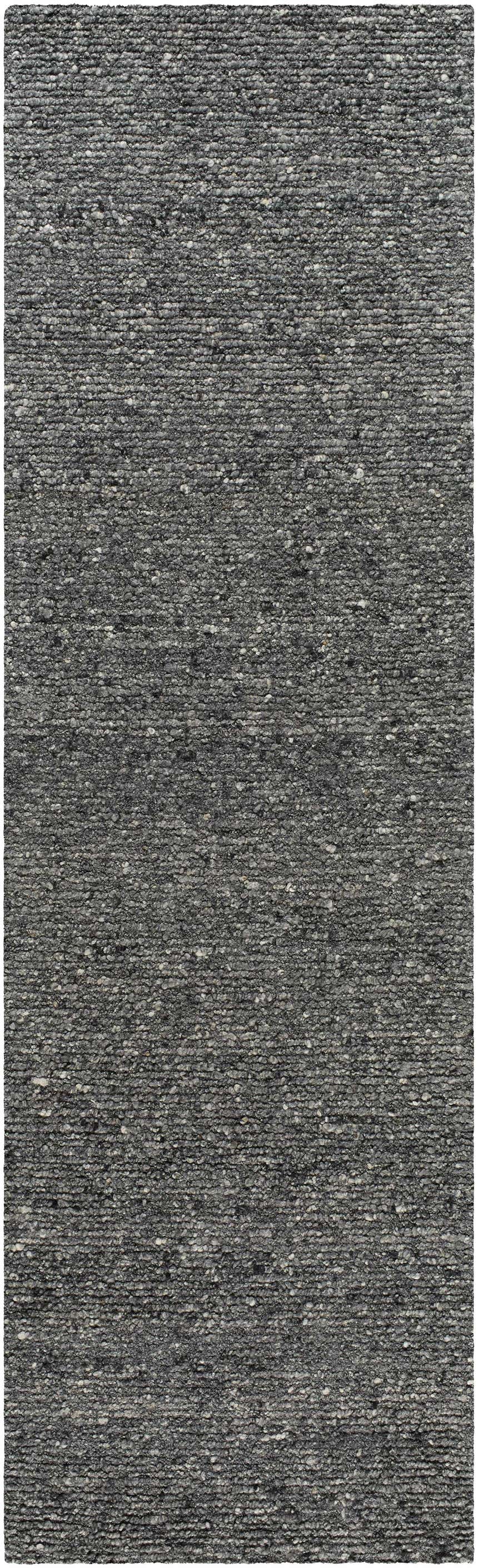 Made to Order Custom Size Winta Black Wool Area Rug