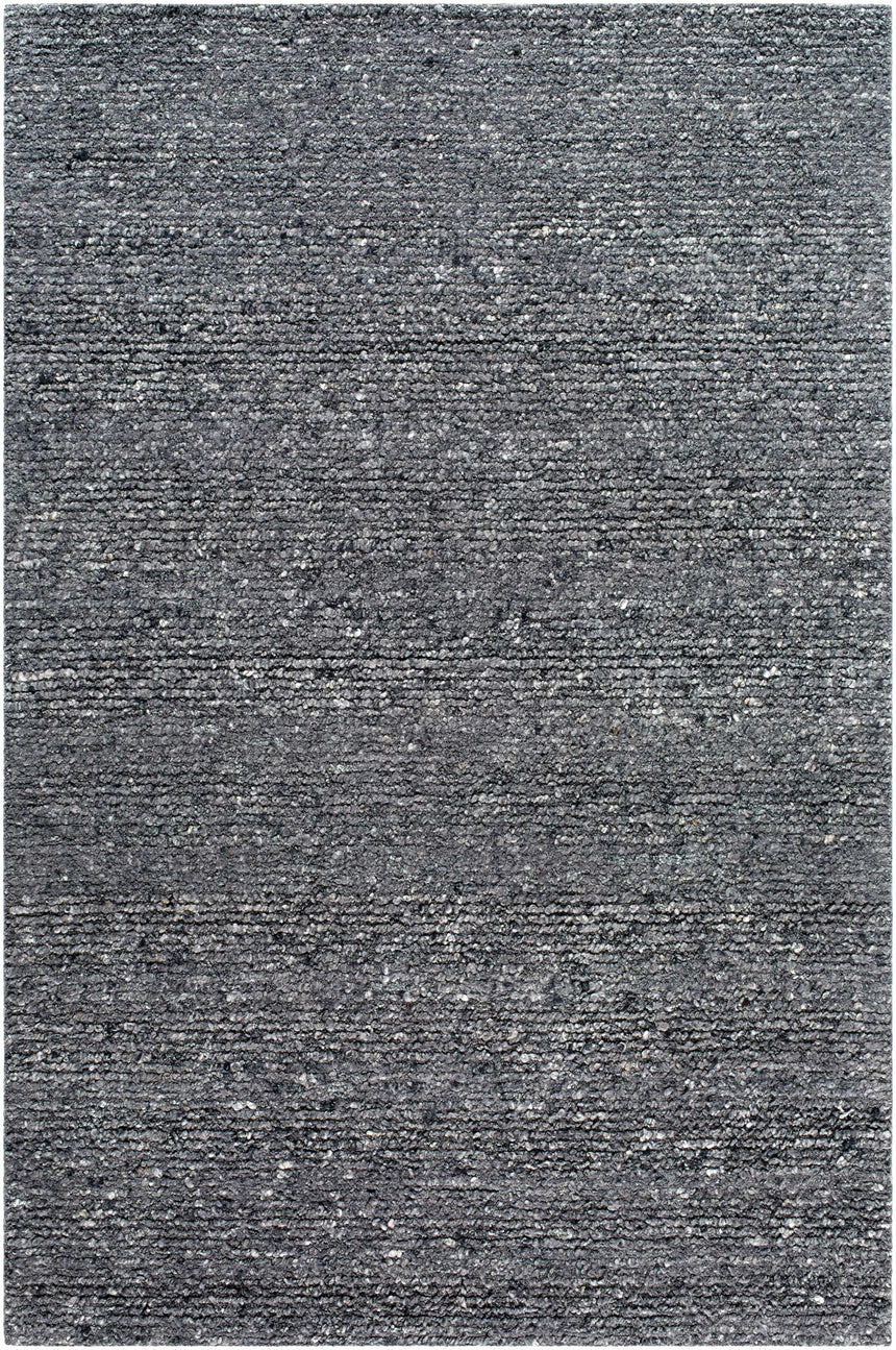 Winta Black Wool Area Rug