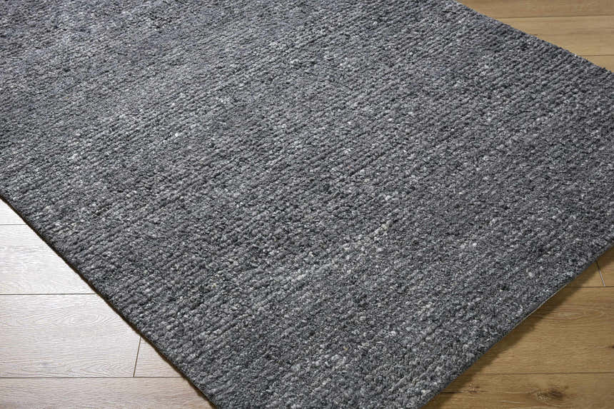Made to Order Custom Size Winta Black Wool Area Rug