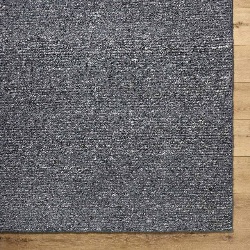 Winta Black Wool Area Rug