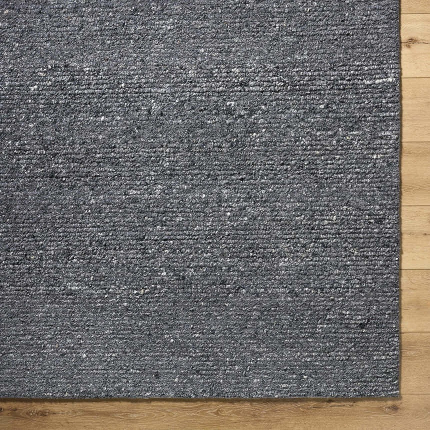 Made to Order Custom Size Winta Black Wool Area Rug