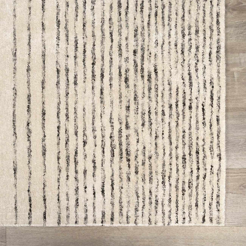 Ellisburg Striped Cream Faux Silk Rug