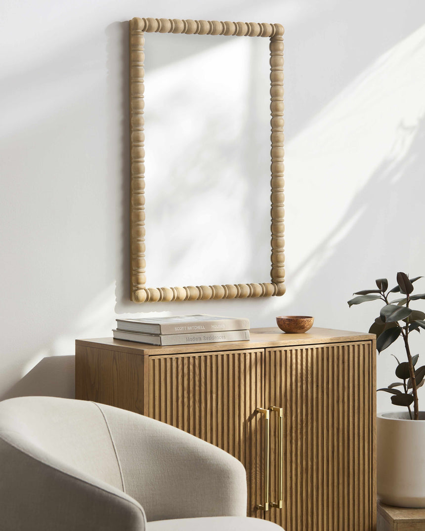 Galey Dark Red Alix x Livabliss Karling Blair Accent Mirror