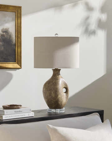 Lieusaint Dark Red Table Lamp