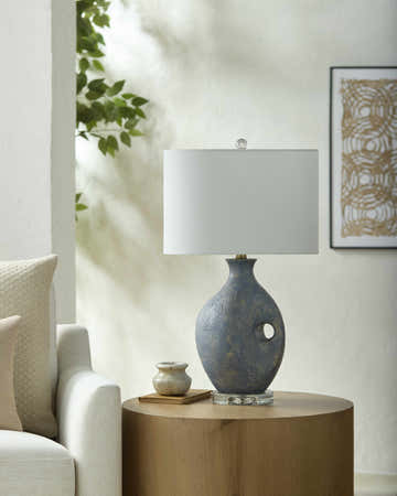 Lieusaint Blue Table Lamp