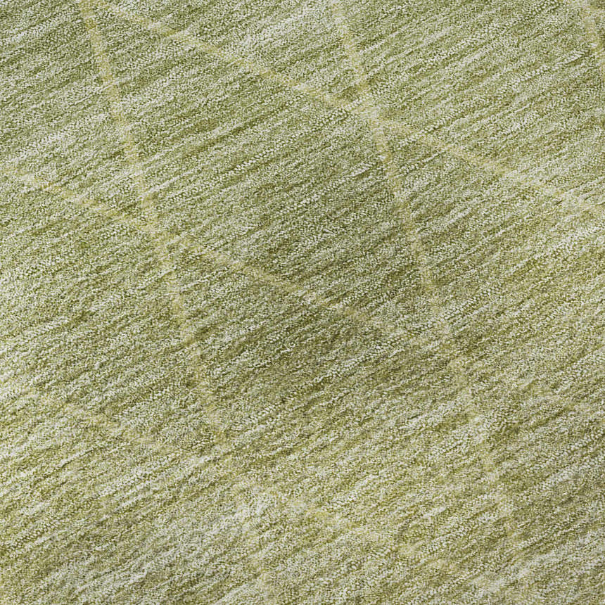 Close-up of the Dalyn Luxury Lazio LZ2 Aloe Washable Area Rug, showing its aloe, beige, and olive tones and textured design.