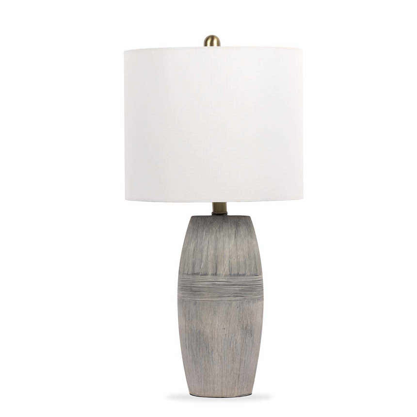 Mabayo Ribbed White Ceramic Table Lamp