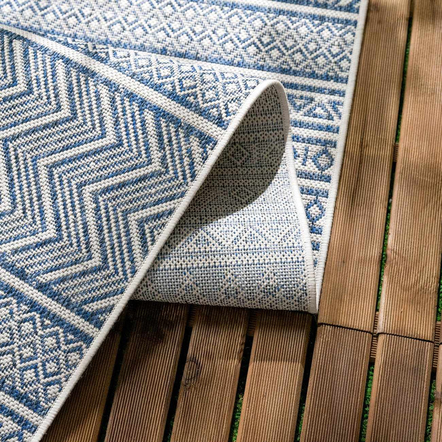 Madras Light Blue Green All Over Performance Area Rug