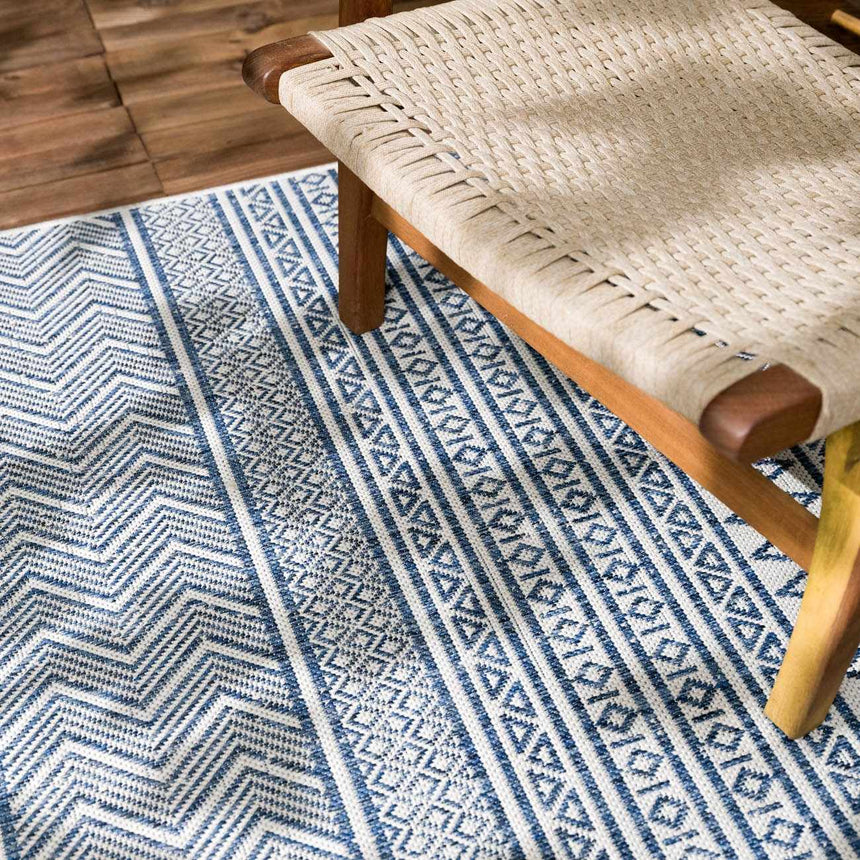 Madras Light Blue Green All Over Performance Area Rug