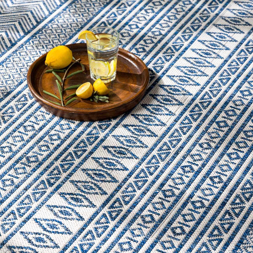 Madras Light Blue Green All Over Performance Area Rug