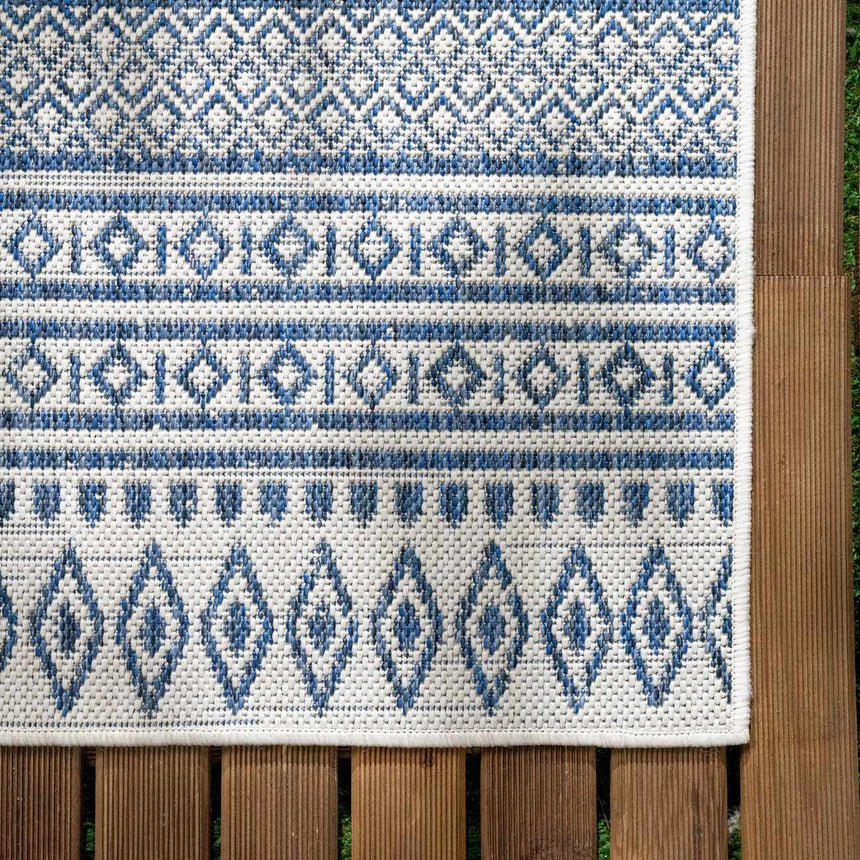 Madras Light Blue Green All Over Performance Area Rug