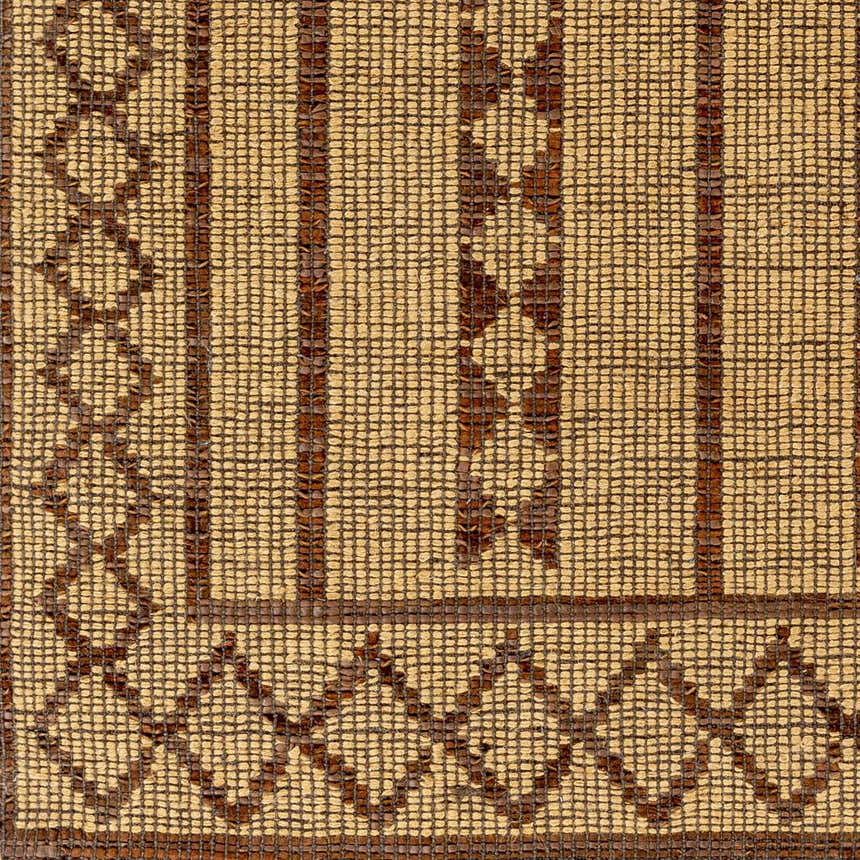 Sample Maia Jute & Leather Area Rug - Clearance