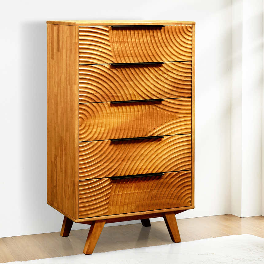 Acacia Harmony Dresser with 5 Drawers