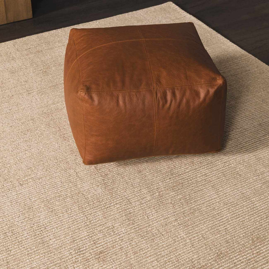 Barrington Leather Ottoman Pouf