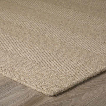 Close up of the textured, hand loomed Dalyn Monaco Sisal MC200 Putty Area Rug.