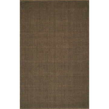 Close-up of the hand-loomed Dalyn Monaco Sisal MC300 Fudge Area Rug, a farmhouse style rug with a subtle grid pattern.