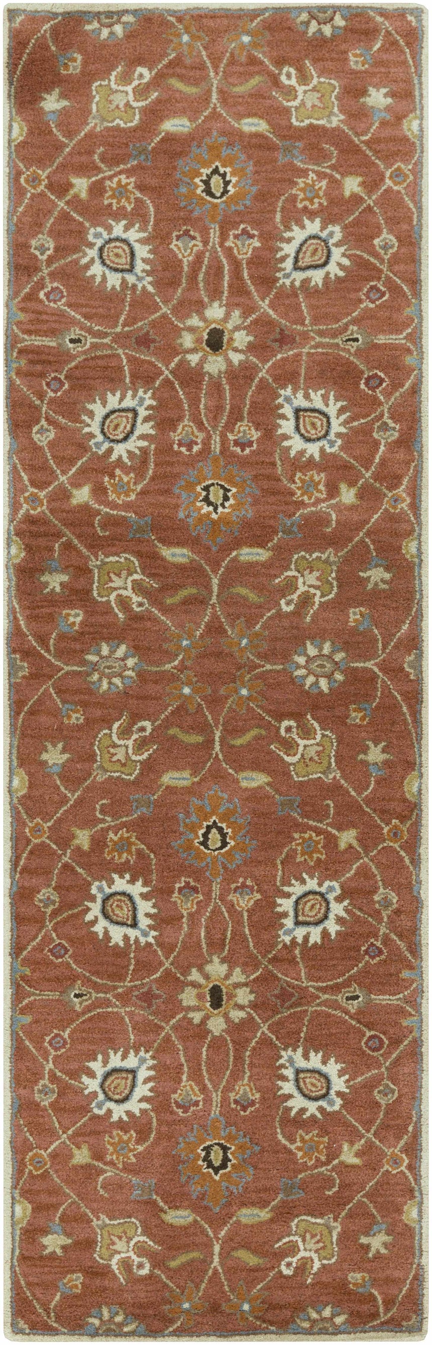 Made to Order Custom Size Logville Hand Tufted Rust 1119 Area Rug