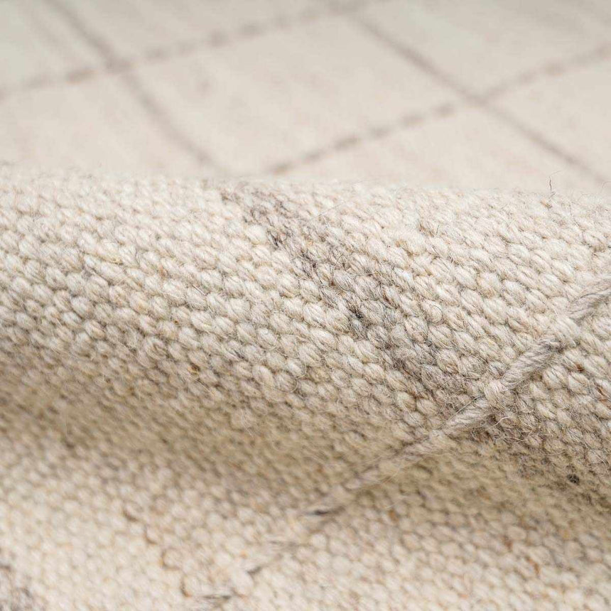 Made to Order Custom Size Nissa Cream Checkered Area Rug