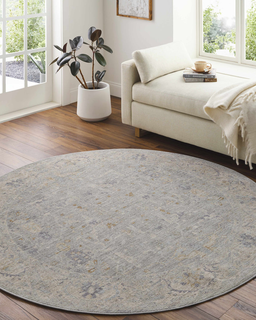 Merv Beige Neutral Statement Rug