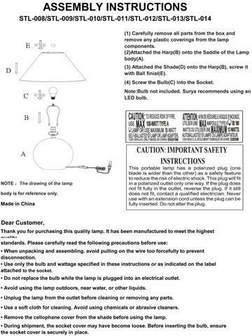 Wapenveld Navy Table Lamp