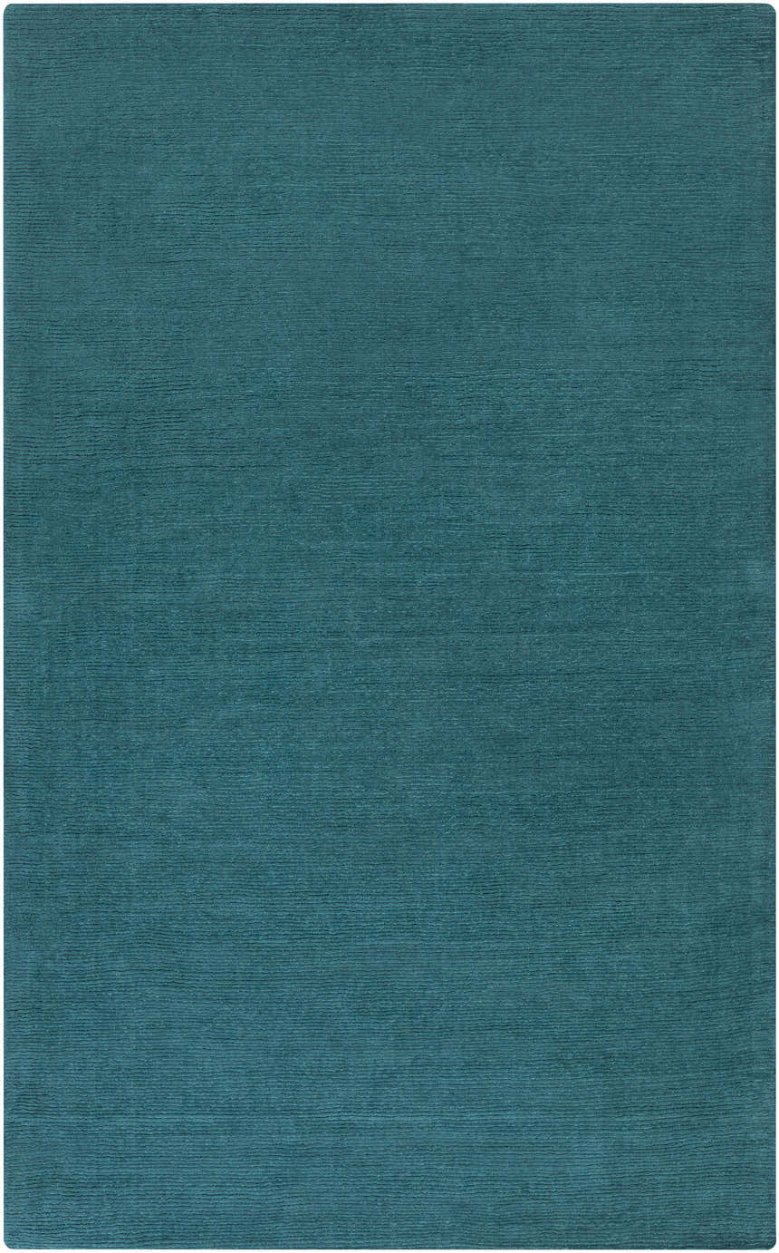 Made to Order Custom Size Brockton Solid Wool Teal Area Rug