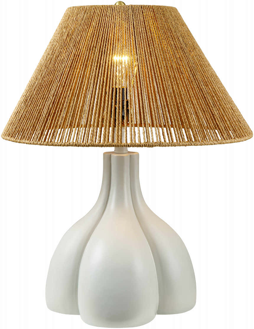 Maierdorf Beige Textured Ceramic Table Lamp