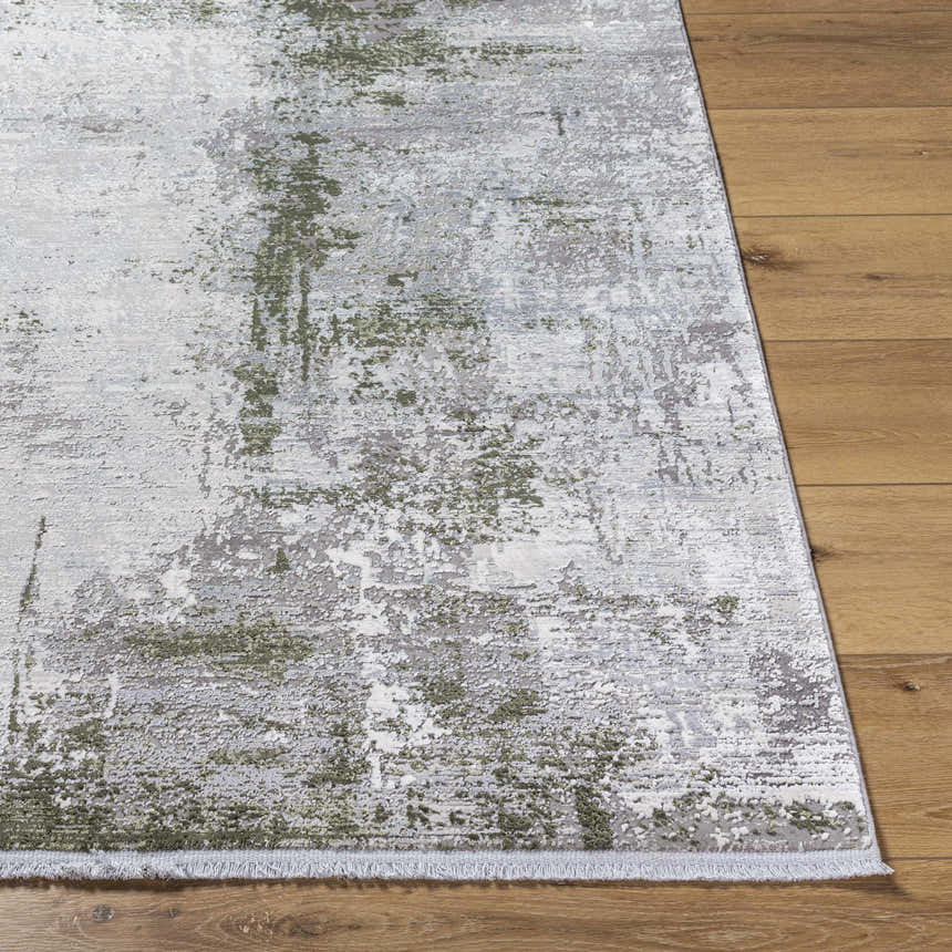 Sample Magni Luxury Fringed Faux Silk Rug