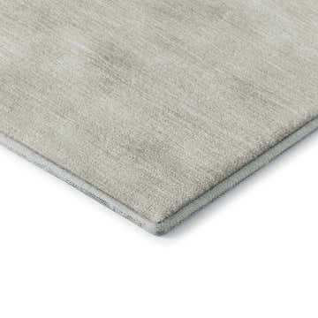 Close-up of the beige Dalyn Luxury Merry & Bright rug, showing its soft texture and machine-made construction.