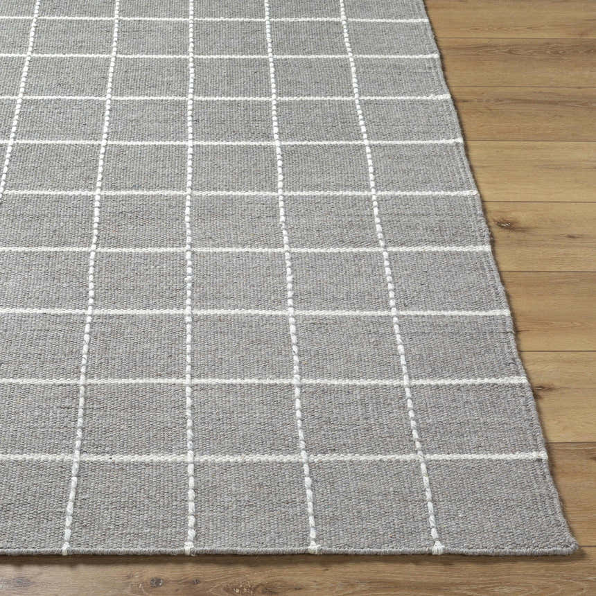 Made to Order Custom Size Nissa Gray Checkered Area Rug