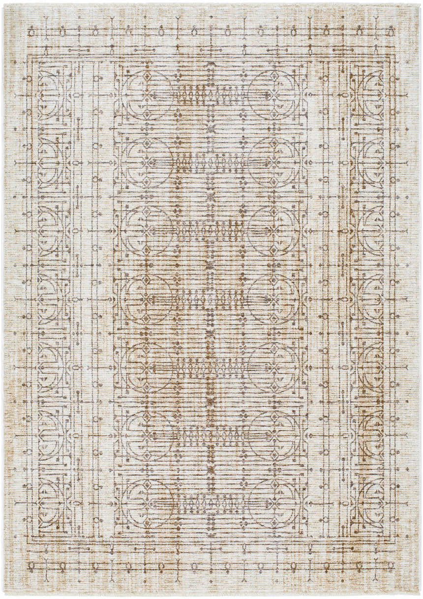 Close-up of Usonia Machine Woven Frank Lloyd Wright USO-2304 rug. Features a contemporary dark red, gray, and white geometric pattern. Design-Rectangle-57