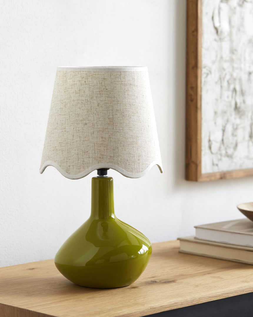 Neuenhagen Olive & Wheat Ceramic Table Lamp