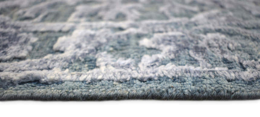 8'x10' Modern Hand made Hand-spun wool and Handspun Bamboo Silk Area Rug | The Rug Decor | TRD2021810