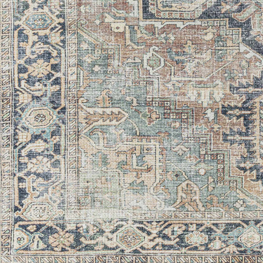 Sample Green Nisa Tumble Dry Washable Rug