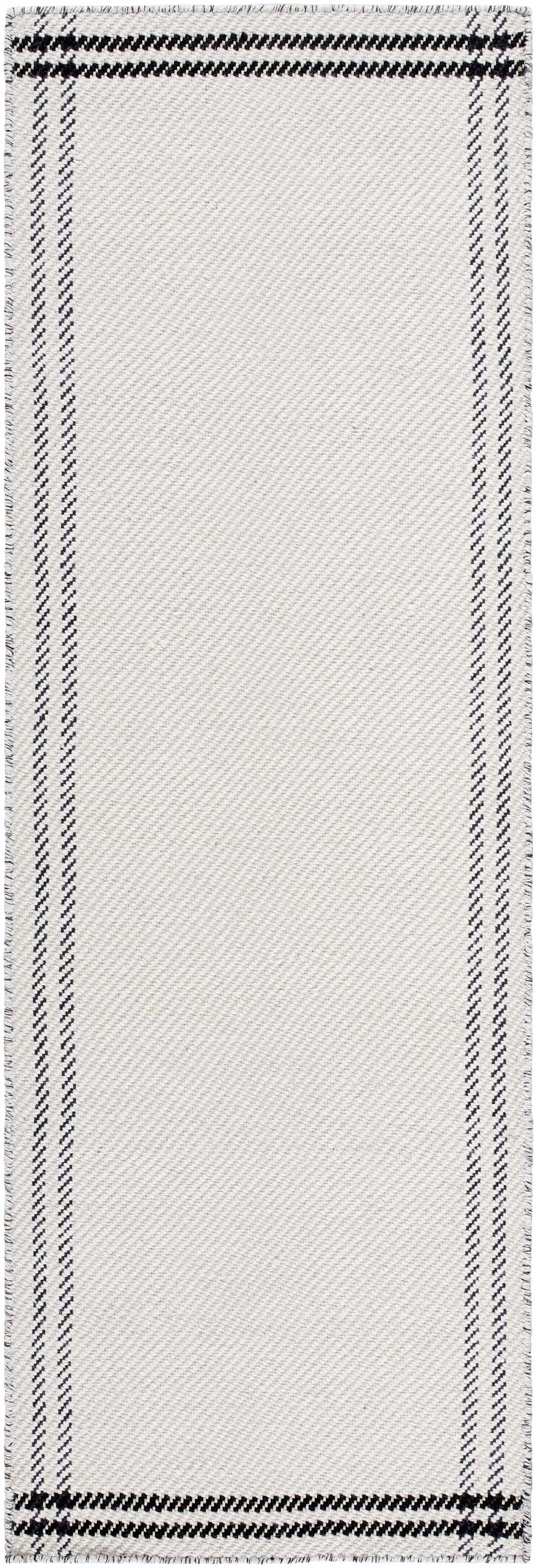 Nimue Cream & Blue Bordered Area Rug - Clearance
