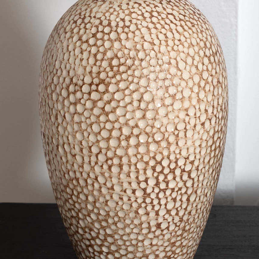 Napoles Beige Ceramic Textured Table Lamp