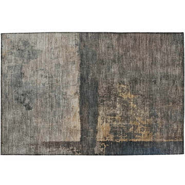 Dalyn Nouveau NV16 Coffee Washable Area Rug. Abstract design in beige, coffee, and dark brown. Contemporary style.