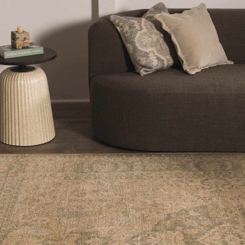 Navya Light Beige Luxe Wool Area Rug