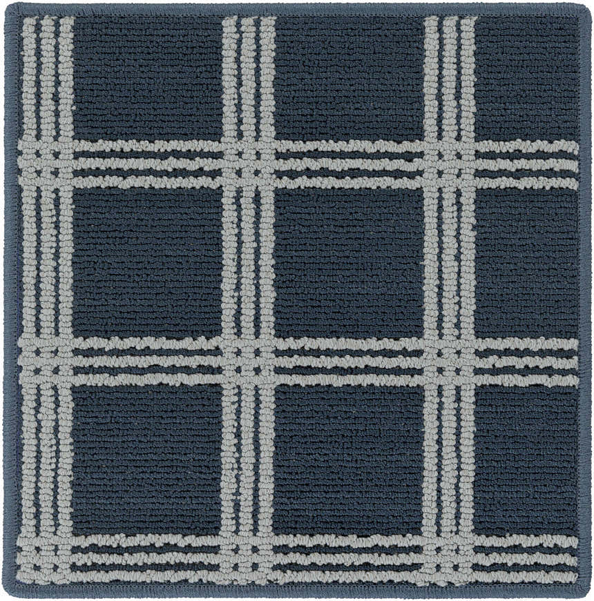 Oretha Navy Checkered Cut and Sew Custom Rug