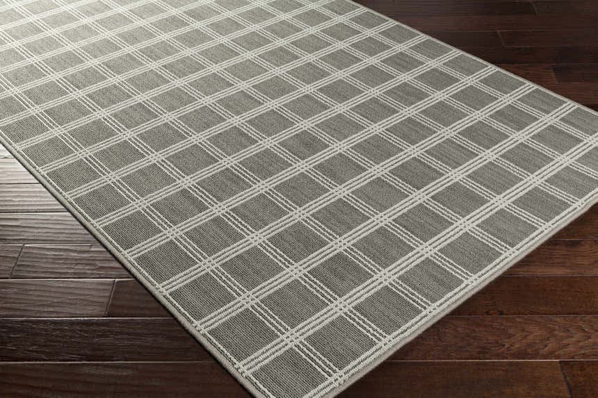 Oretha Gray Checkered Cut and Sew Custom Rug