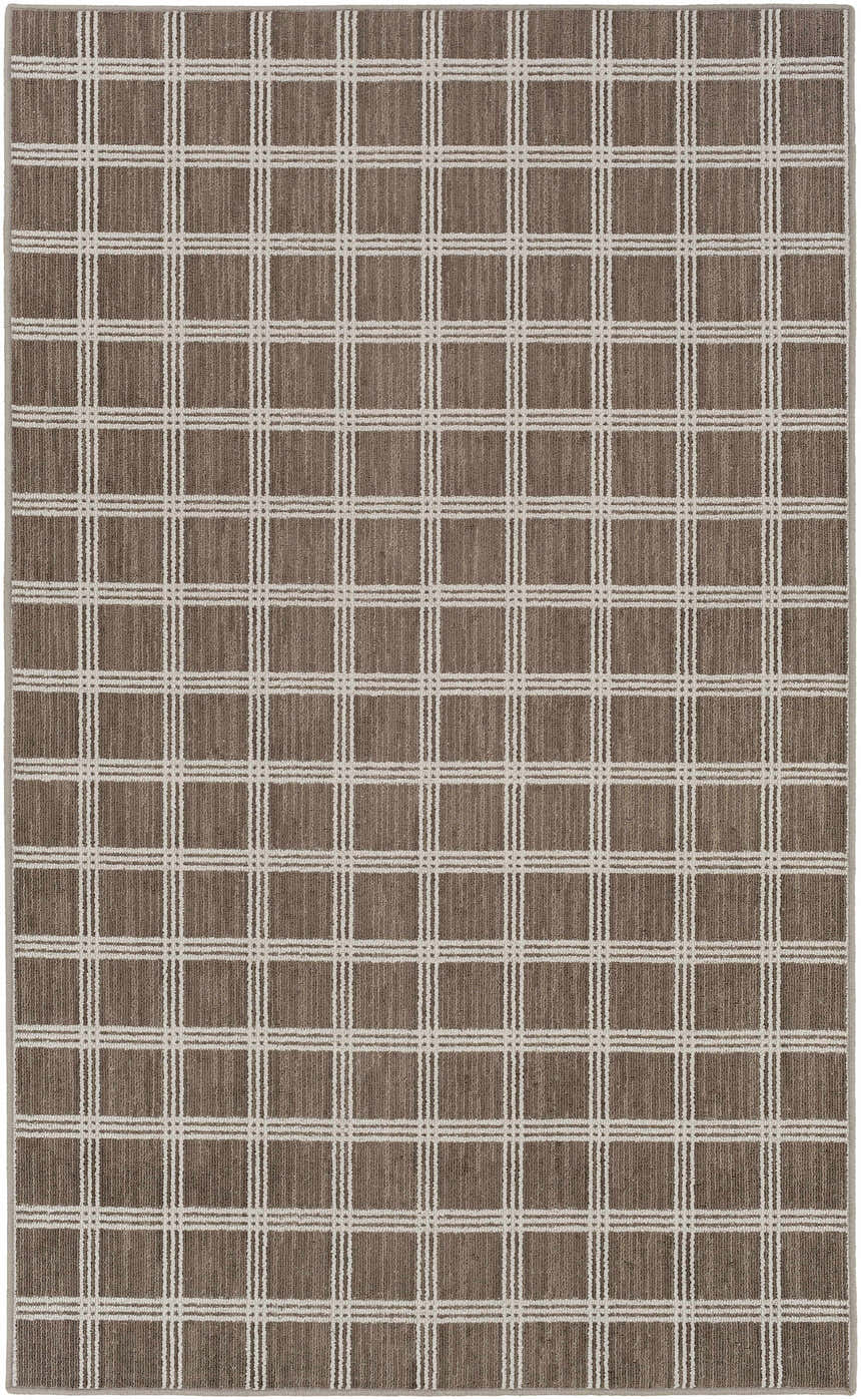 Oretha Brown Checkered Cut and Sew Custom Rug