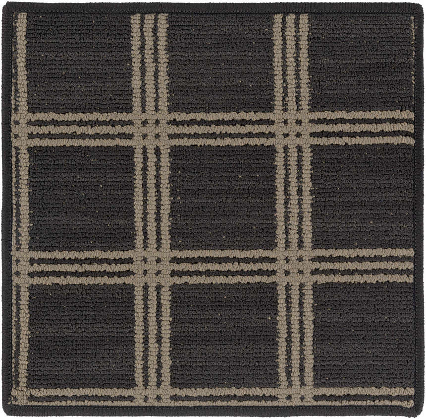 Oretha Charcoal Checkered Cut and Sew Custom Rug