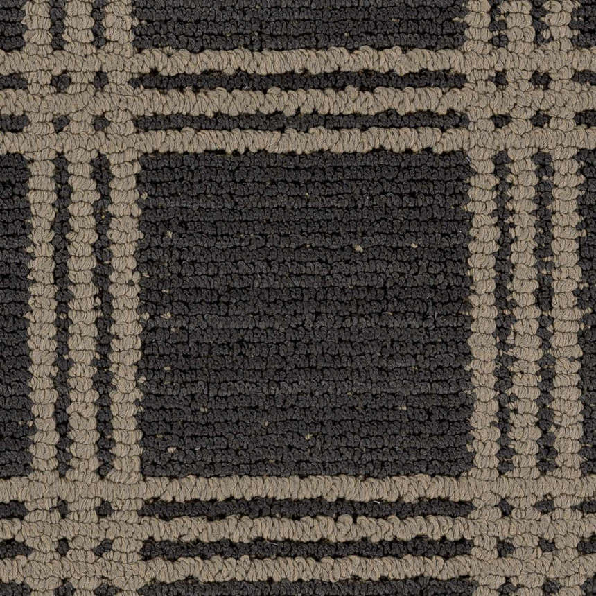 Oretha Charcoal Checkered Cut and Sew Custom Rug