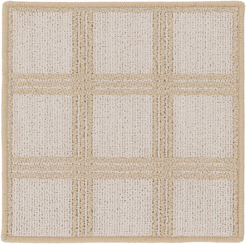 Oretha Cream Checkered Cut and Sew Custom Rug