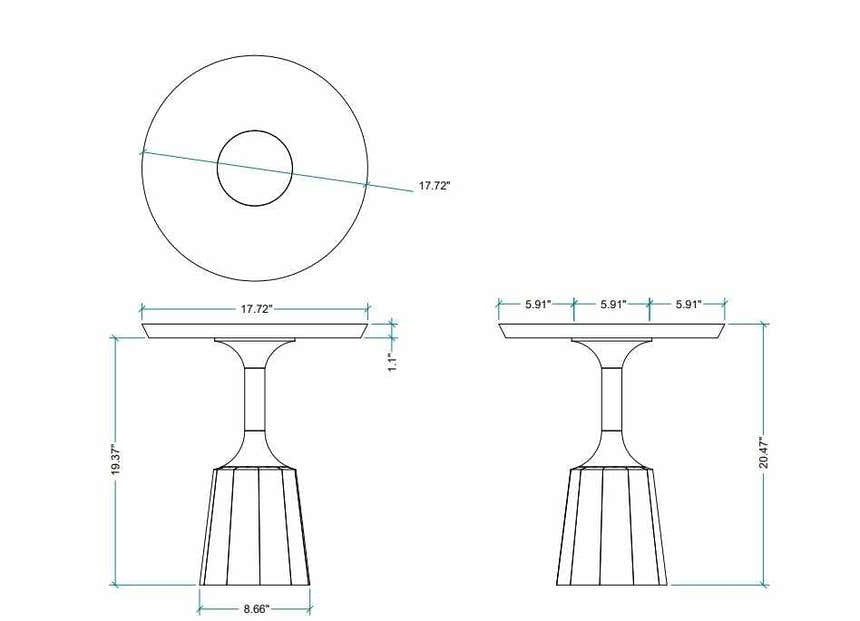 Pinarella Mahogany Round End Table