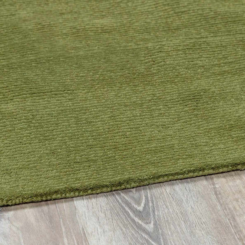 Made to Order Custom Size Brockton Solid Wool Sage Green Area Rug