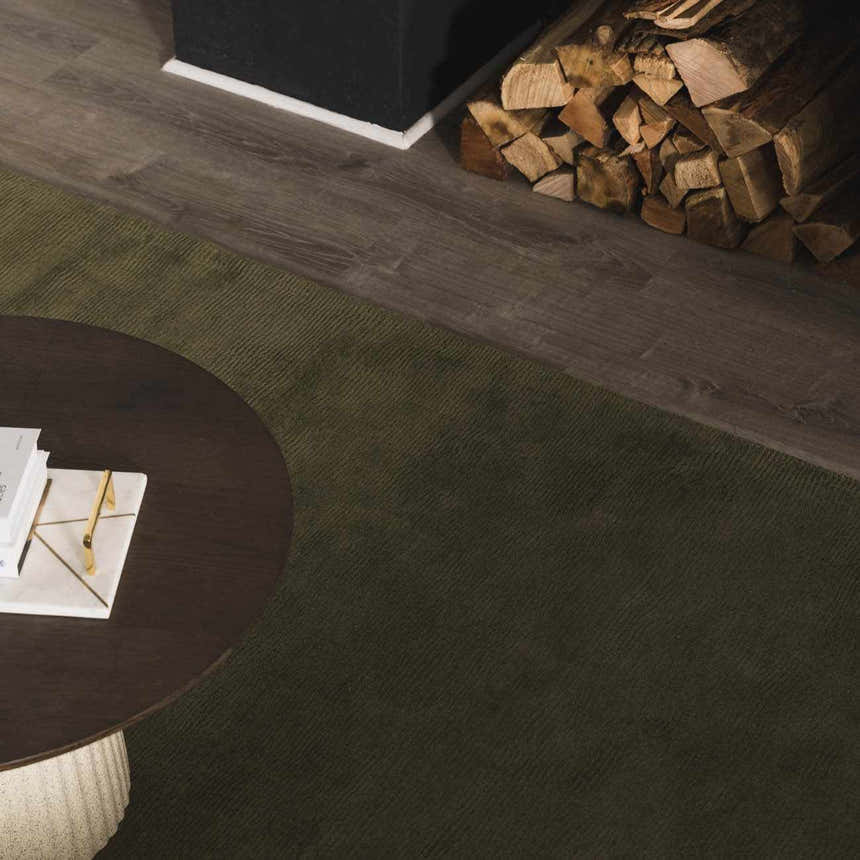 Made to Order Custom Size Brockton Solid Wool Sage Green Area Rug