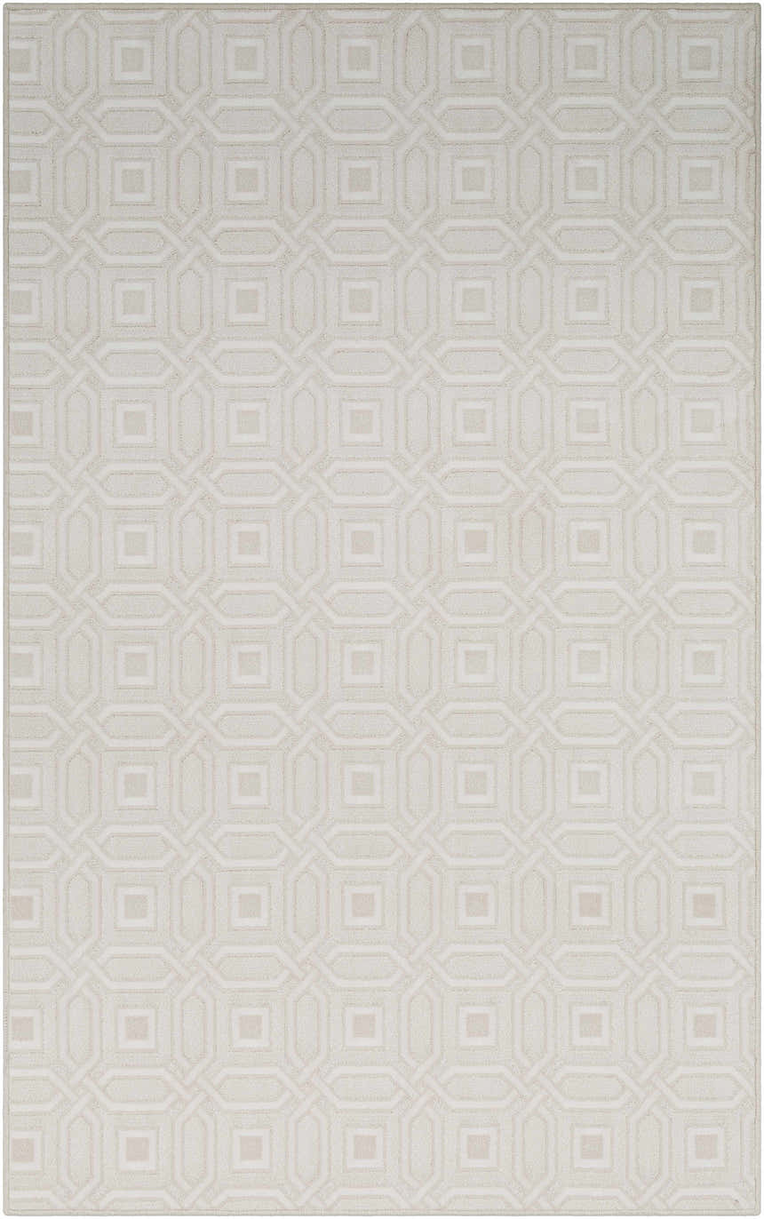 Patrick Off White Geometric Cut and Sew Custom Rug