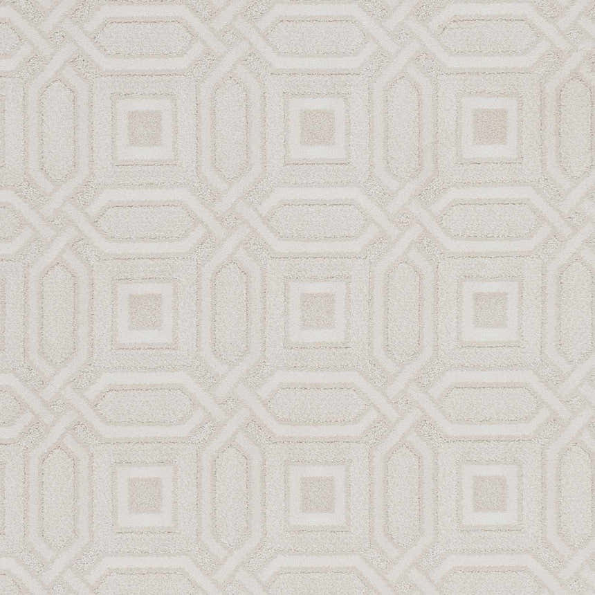 Patrick Off White Geometric Cut and Sew Custom Rug