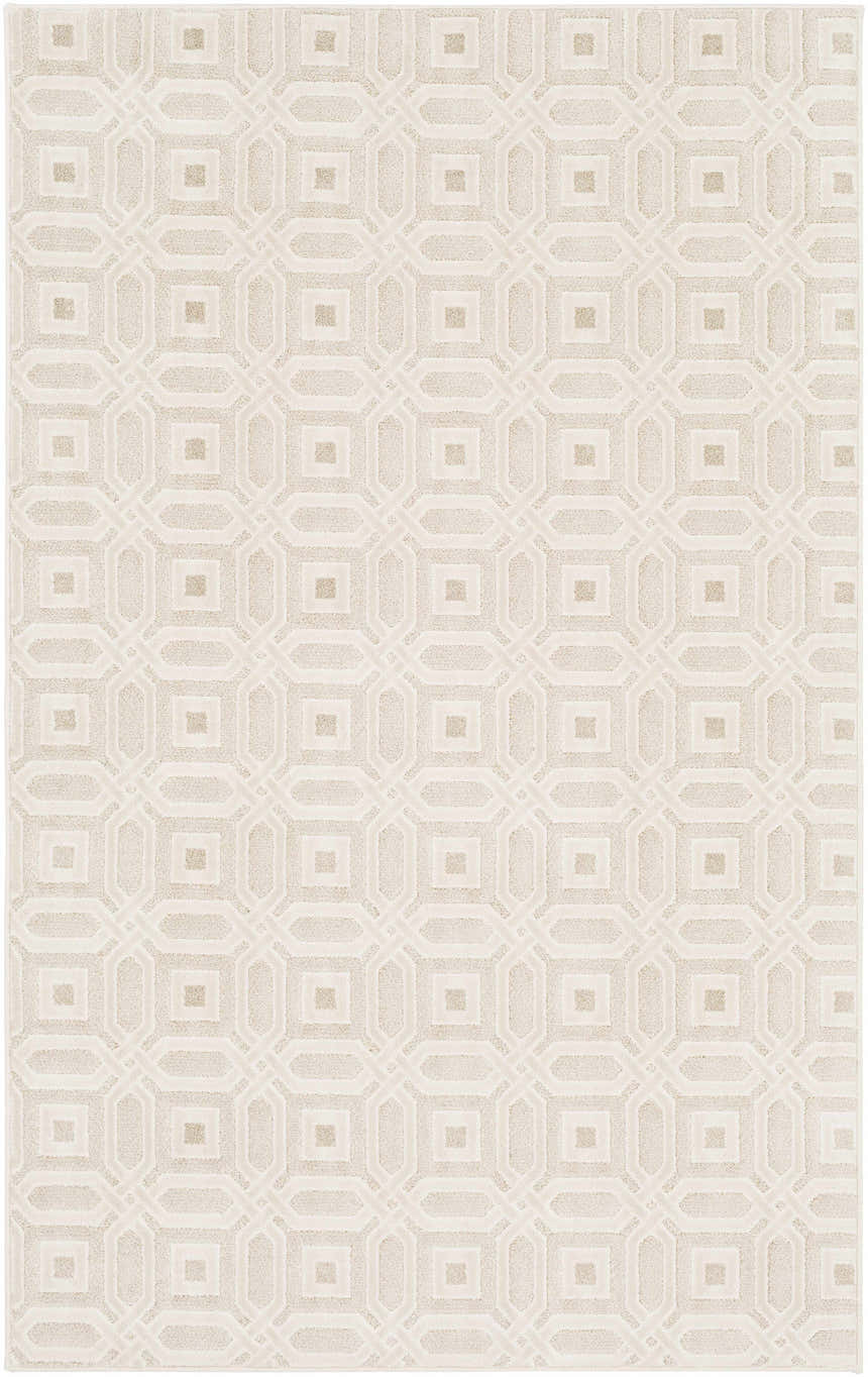 Patrick Beige Geometric Cut and Sew Custom Rug
